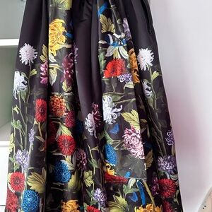 Alice + Olivia Multicolor Floral A-Line Skirt